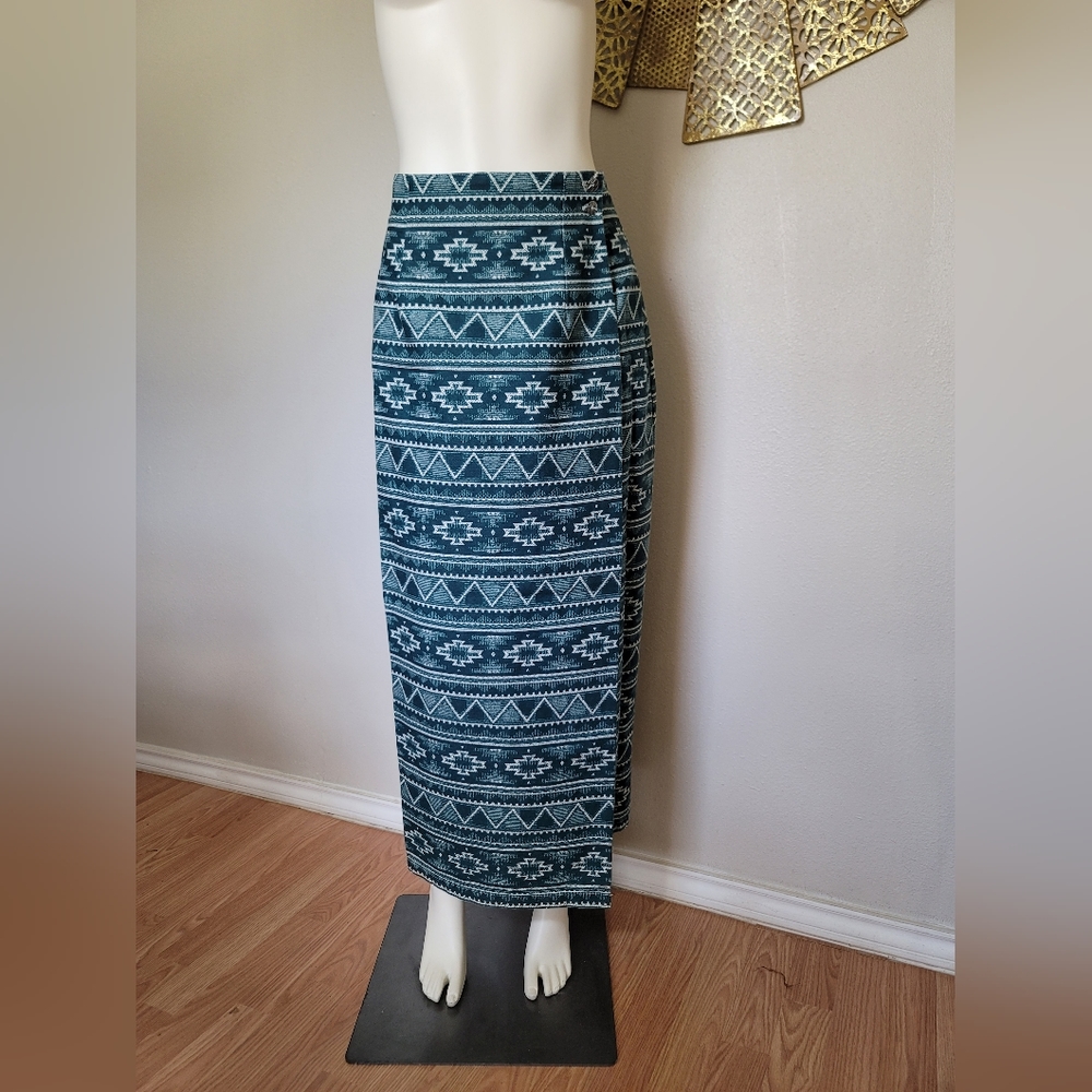 VTG Southwestern maxi wrap skirt